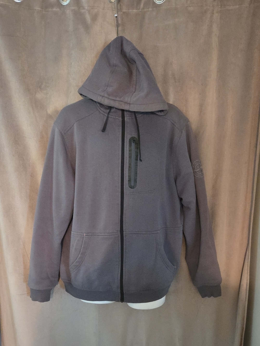 Mondetta XL Men's Full-Zip Hoodie in Charcoal Gray